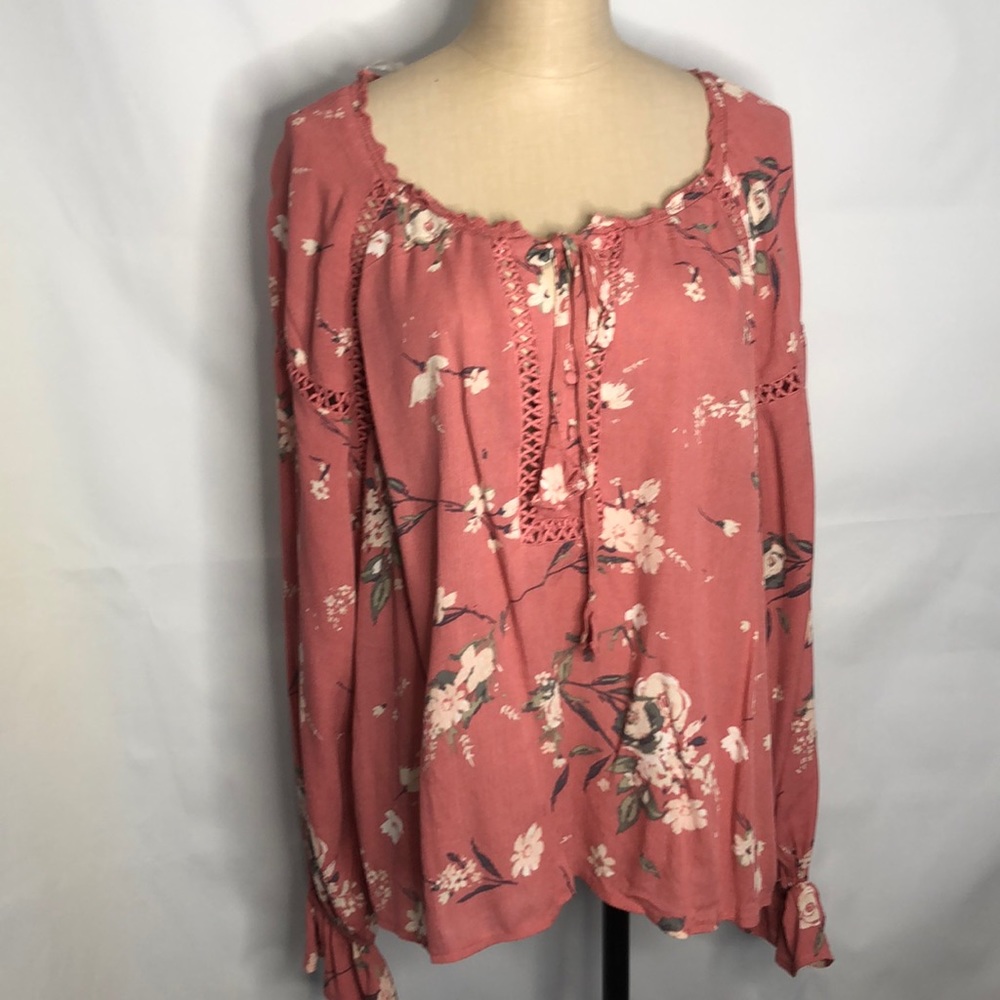American Rag pink and flower blouse.